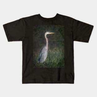 Great Blue Heron Portrait Kids T-Shirt